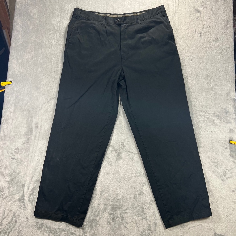Ermenegildo Zegna Trousers Men 60 39x31.5 Black Good Cotton Made in Italy Luxury